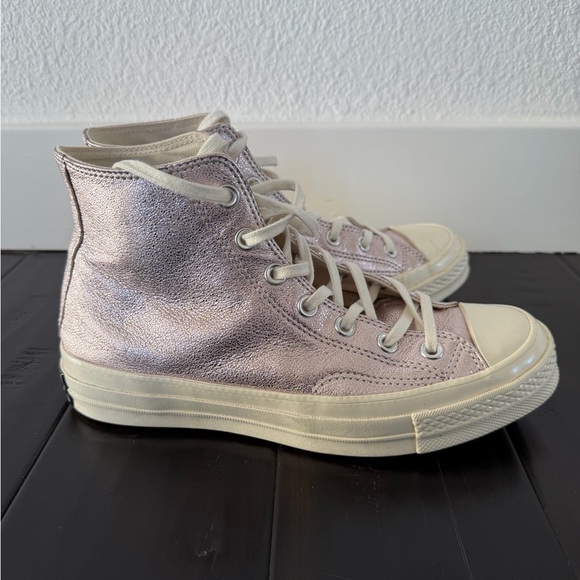 Converse Metallic Pink High-Tops - Picture 3 of 6